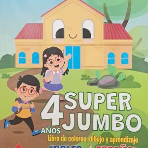 Super Jumbo 4 Ingles Español Coloreo/Dibujo/Aprendizaje