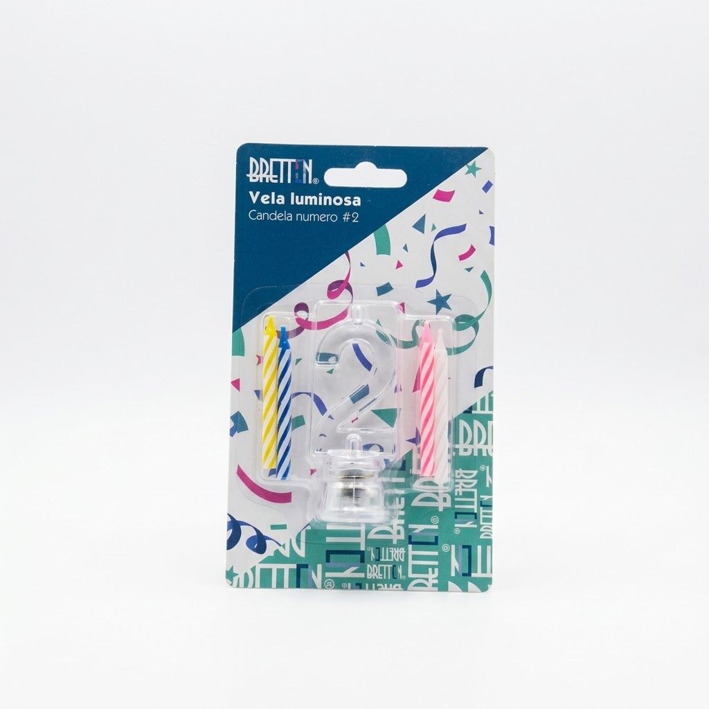 PAQ. VELAS LED NUMERO 2 - BRETTON